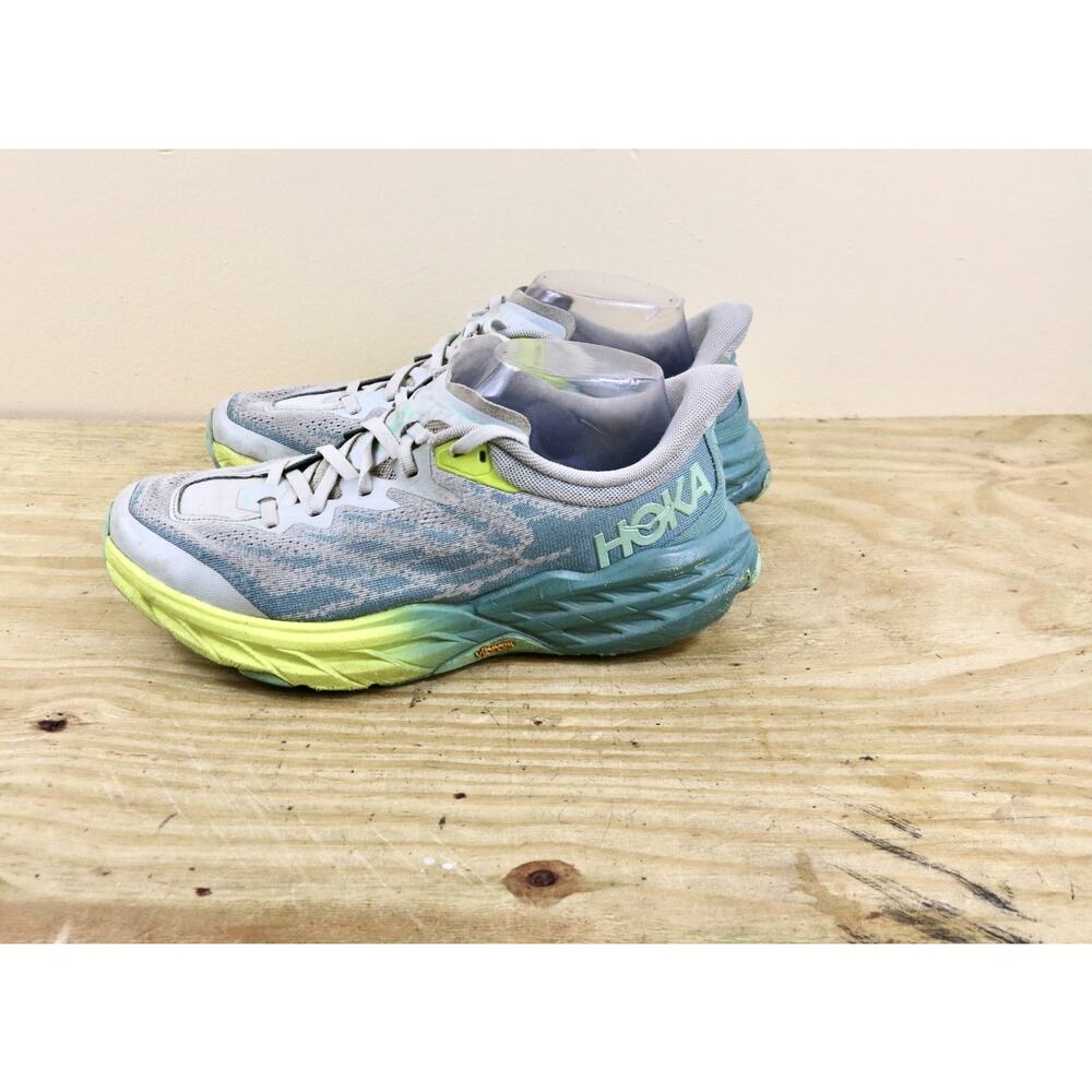 Hoka One One Womens 9.5D Gray Speedcoat 5 Lace Up 1123158-MTLL Athletic